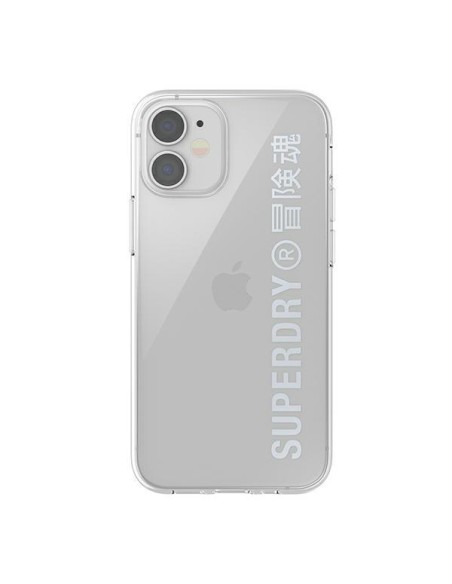SuperDry Snap dėklas iPhone 12 mini - sidabrinis