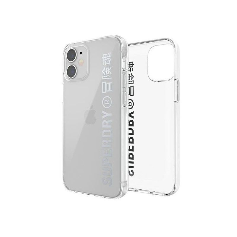 SuperDry Snap dėklas iPhone 12 mini - sidabrinis