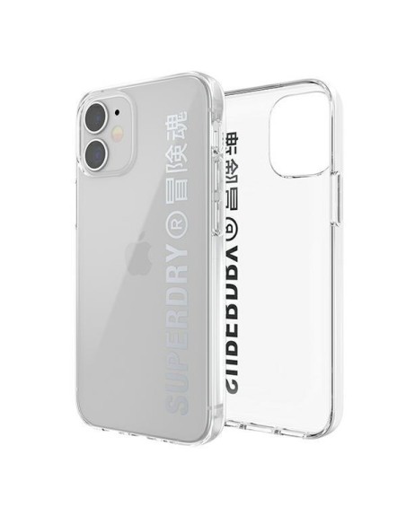 SuperDry Snap dėklas iPhone 12 mini - sidabrinis