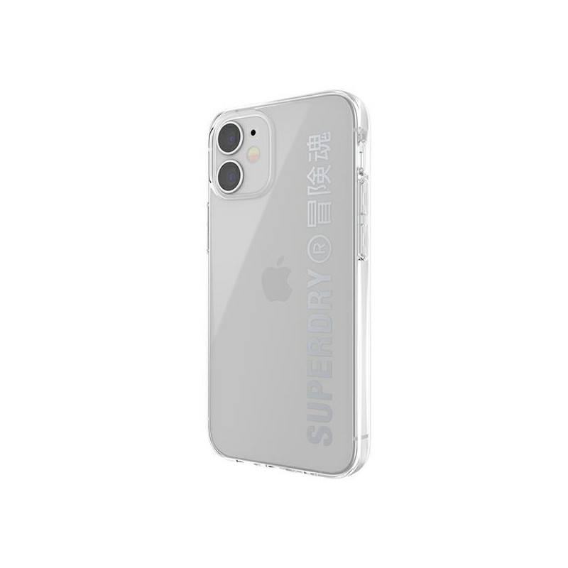 SuperDry Snap dėklas iPhone 12 mini - sidabrinis