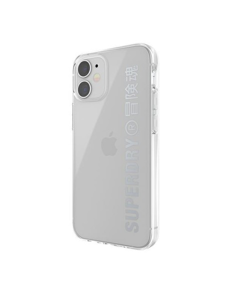 SuperDry Snap dėklas iPhone 12 mini - sidabrinis