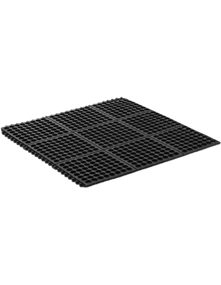 Neslystantis ažūrinis guminis durų kilimėlis 92 x 92 x 1 cm Neslystantis ažūrinis guminis durų kilimėlis 92 x 92 x 1 cm
