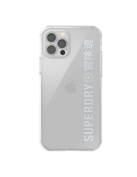 SuperDry Snap dėklas, skirtas iPhone 12 / iPhone 12 Pro - sidabrinis