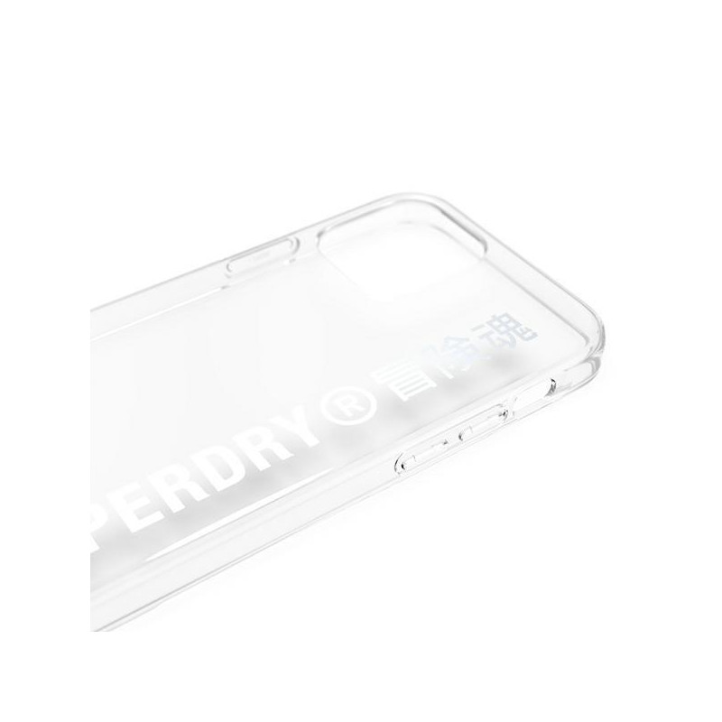 SuperDry Snap dėklas, skirtas iPhone 12 / iPhone 12 Pro - sidabrinis