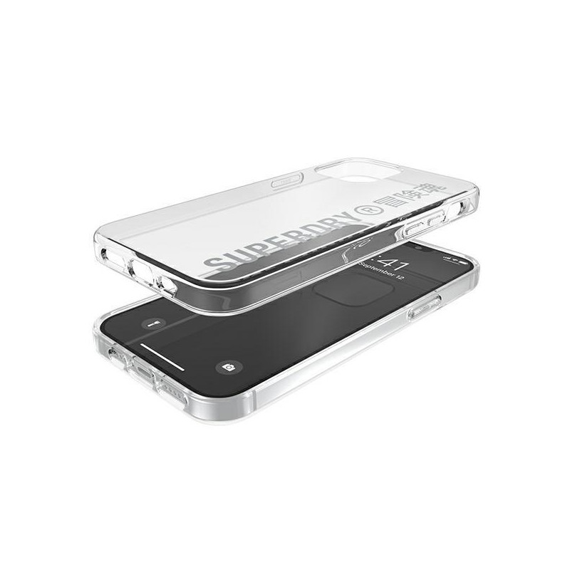 SuperDry Snap dėklas, skirtas iPhone 12 / iPhone 12 Pro - sidabrinis