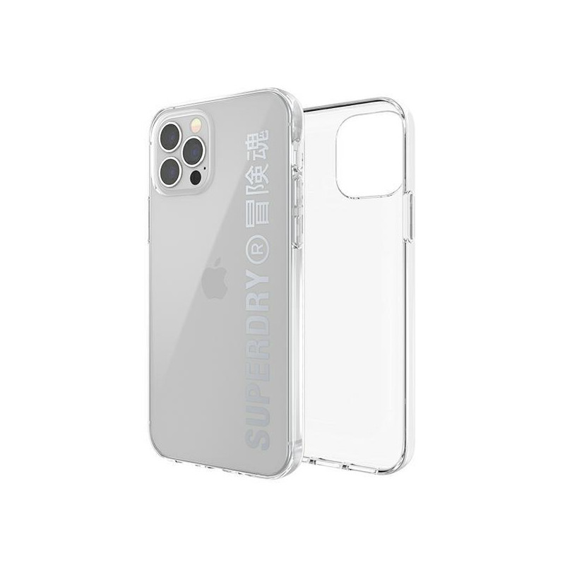 SuperDry Snap dėklas, skirtas iPhone 12 / iPhone 12 Pro - sidabrinis