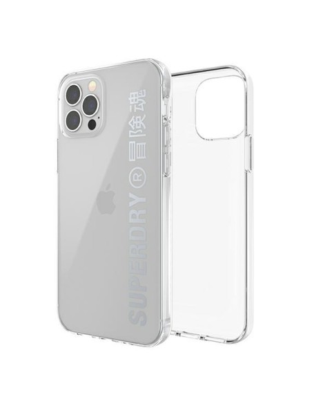 SuperDry Snap dėklas, skirtas iPhone 12 / iPhone 12 Pro - sidabrinis