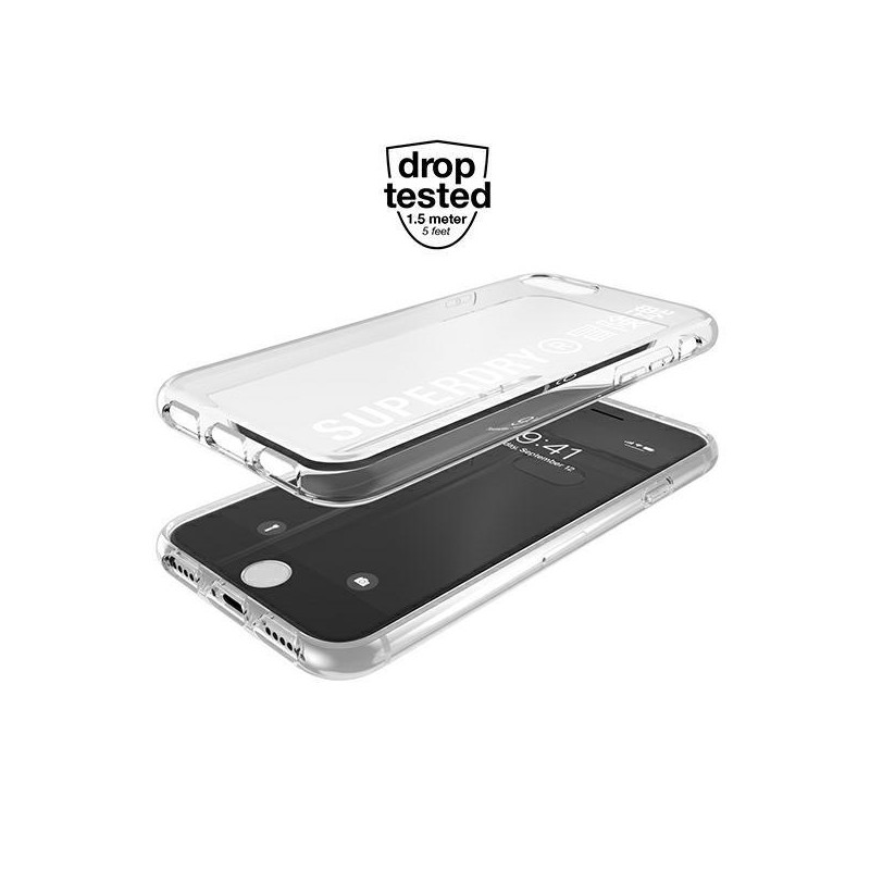 SuperDry Snap dėklas, skirtas iPhone 6 / 6S / 7 / 8 / SE 2020 / SE 2022 - baltas