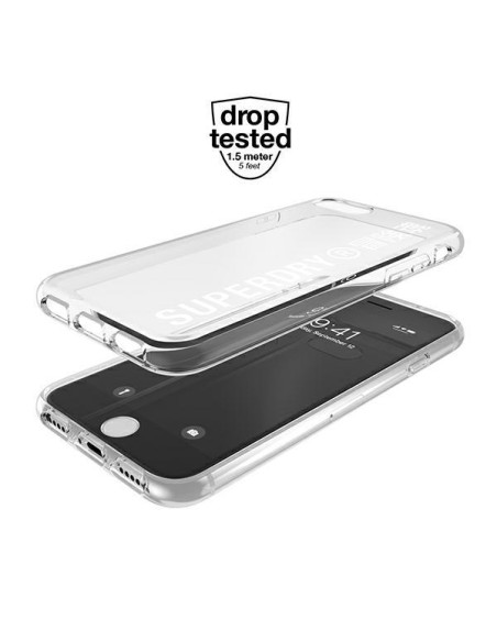 SuperDry Snap dėklas, skirtas iPhone 6 / 6S / 7 / 8 / SE 2020 / SE 2022 - baltas SuperDry Snap dėklas, skirtas iPhone 6 / 6S / 7 / 8 / SE 2020 / SE 2022 - baltas