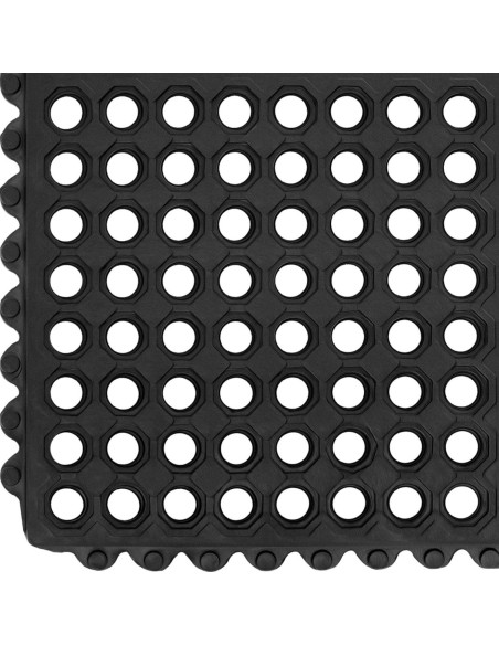 Neslystantis ažūrinis guminis durų kilimėlis 92 x 92 x 1 cm Neslystantis ažūrinis guminis durų kilimėlis 92 x 92 x 1 cm