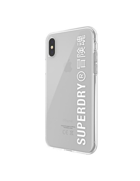 SuperDry Snap dėklas, skirtas iPhone X / Xs - baltas SuperDry Snap dėklas, skirtas iPhone X / Xs - baltas
