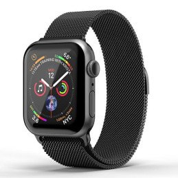 „SuperDry“ laikrodžio juostos grandinėlė, skirta „Apple Watch“ 4/ 5/ 6/ 7/ 8/ SE/ SE2 38/ 40/ 41 mm – juoda