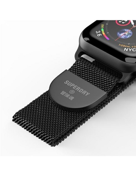 „SuperDry“ laikrodžio juostos grandinėlė, skirta „Apple Watch“ 4/ 5/ 6/ 7/ 8/ SE/ SE2 38/ 40/ 41 mm – juoda „SuperDry“ laikrodžio juostos grandinėlė, skirta „Apple Watch“ 4/ 5/ 6/ 7/ 8/ SE/ SE2 38/ 40/ 41 mm – juoda
