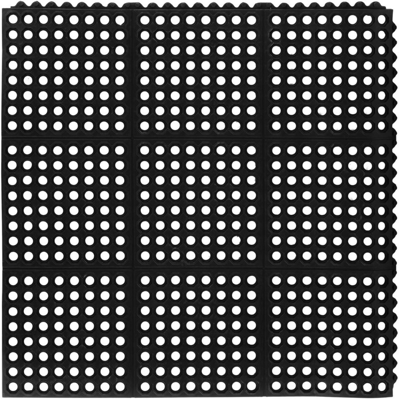 Neslystantis ažūrinis guminis durų kilimėlis 92 x 92 x 1 cm
