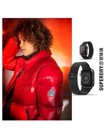 „SuperDry“ laikrodžio juostos grandinėlė, skirta „Apple Watch“ 4/ 5/ 6/ 7/ 8/ SE/ SE2 38/ 40/ 41 mm – juoda „SuperDry“ laikrodžio juostos grandinėlė, skirta „Apple Watch“ 4/ 5/ 6/ 7/ 8/ SE/ SE2 38/ 40/ 41 mm – juoda