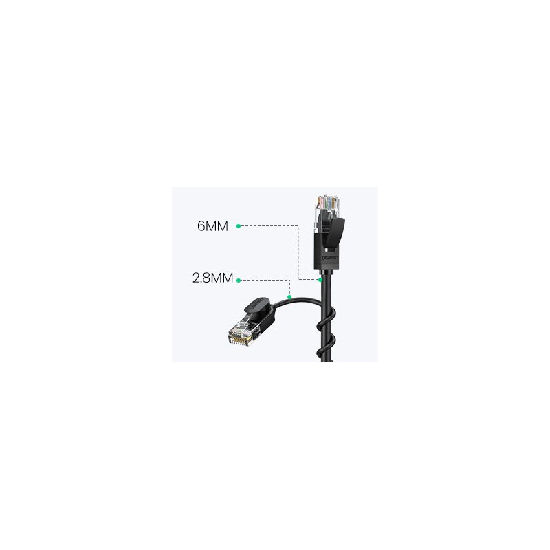 Patchcord kabelio tinklo kabelis Ethernet RJ45 Cat 6A UTP 1000Mbps 5m
