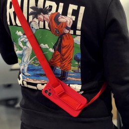 Virvės dėklas, silikoninis dėklas su rankinės rankinės dirželiu, skirtas Xiaomi Poco M4 Pro 5G tamsiai mėlynai