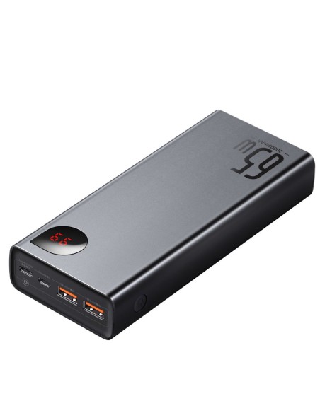 Adaman maitinimo blokas 2x USB 1x USB-C 1x microUSB 20000mAh 65W greitas įkrovimas juodas Adaman maitinimo blokas 2x USB 1x USB-C 1x microUSB 20000mAh 65W greitas įkrovimas juodas