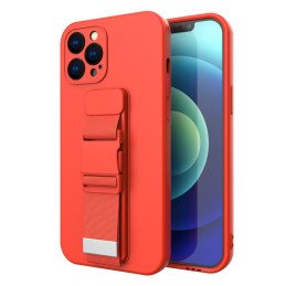 Virvės dėklas, silikoninis dėklas su rankinės dirželiu, skirtas Samsung Galaxy A53 5G Red