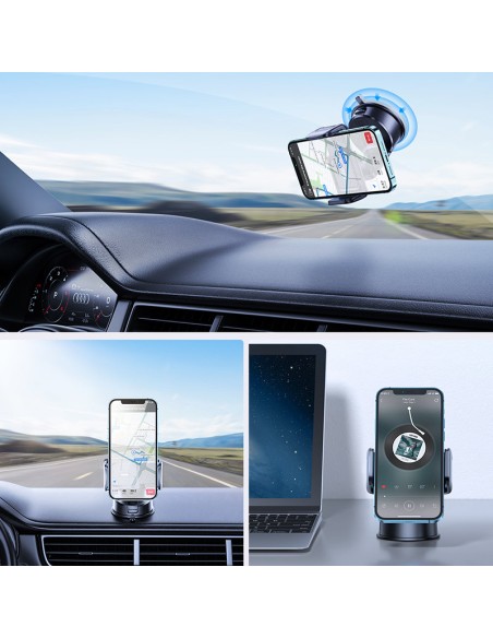 Automobilio telefono laikiklis išmaniojo telefono kabinos prietaisų skydelis juodas Automobilio telefono laikiklis išmaniojo telefono kabinos prietaisų skydelis juodas