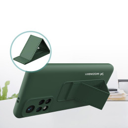 Wozinsky Kickstand Case silikoninis dėklas su stovu, skirtas Xiaomi Redmi 10 tamsiai mėlynai