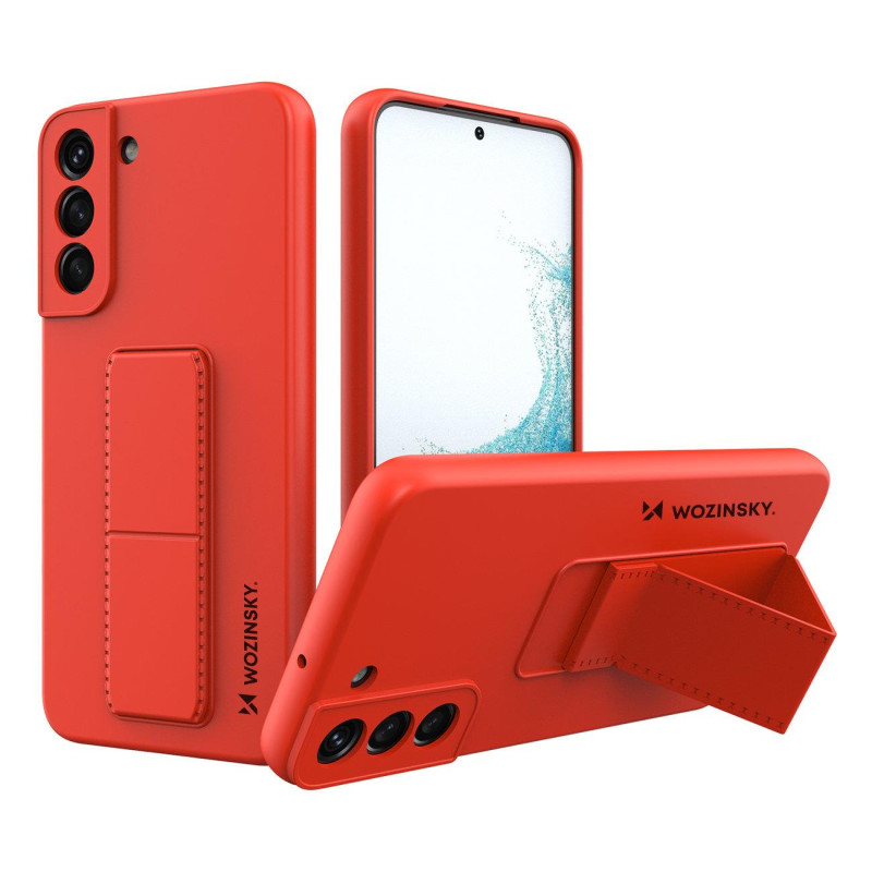 Wozinsky Kickstand Case silikoninis dėklas su stovu Samsung Galaxy S22+ raudonas Wozinsky Kickstand Case silikoninis dėklas su stovu Samsung Galaxy S22+ raudonas