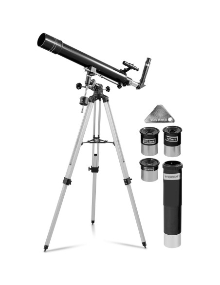 Astronominis refraktorinis teleskopas, skirtas 900 mm skersmens planetų mėnulio stebėjimui. 80 mm Astronominis refraktorinis teleskopas, skirtas 900 mm skersmens planetų mėnulio stebėjimui. 80 mm