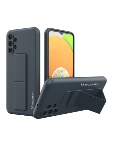 Wozinsky Kickstand Case silikoninis dėklas su stovo dangteliu, skirtas Samsung Galaxy A13 5G tamsiai mėlynai