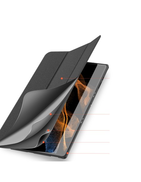 DUX DUCIS Domo sulankstomas dangtelis planšetinio kompiuterio dėklas su Smart Sleep funkcijos stovu, skirtu Samsung Gala...