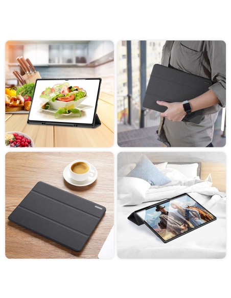 DUX DUCIS Domo sulankstomas dangtelis planšetinio kompiuterio dėklas su Smart Sleep funkcijos stovu, skirtu Samsung Gala...