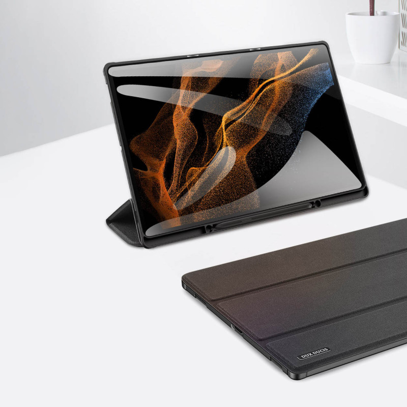 DUX DUCIS Domo sulankstomas dangtelis planšetinio kompiuterio dėklas su Smart Sleep funkcijos stovu, skirtu Samsung Gala...