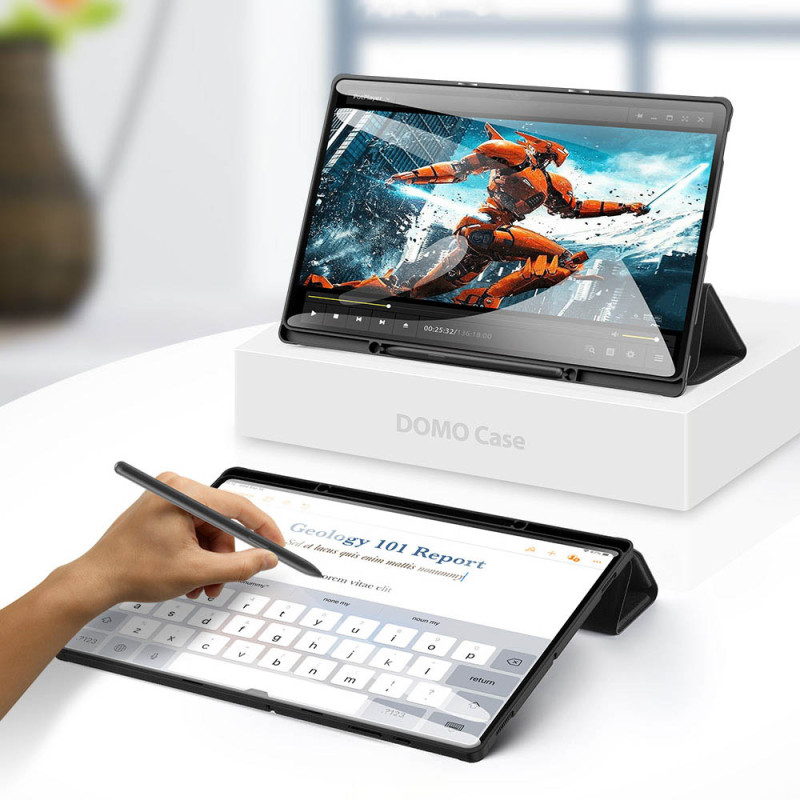 DUX DUCIS Domo sulankstomas dangtelis planšetinio kompiuterio dėklas su Smart Sleep funkcijos stovu, skirtu Samsung Gala...
