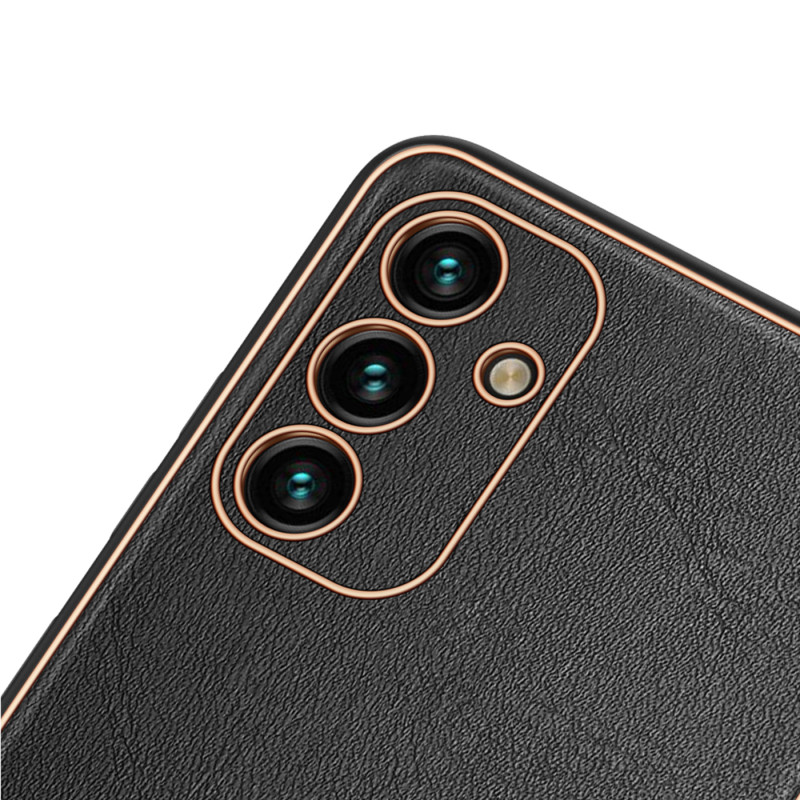 Dux Ducis Yolo elegantiškas dėklas su ekologiškos odos dangteliu, skirtas Samsung Galaxy A13 5G juodas