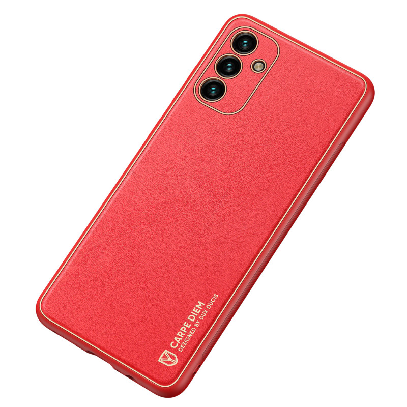 Dux Ducis Yolo elegantiškas dėklo dangtelis pagamintas iš ekologiškos odos, skirtas Samsung Galaxy A13 5G raudonai