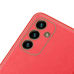 Dux Ducis Yolo elegantiškas dėklo dangtelis pagamintas iš ekologiškos odos, skirtas Samsung Galaxy A13 5G raudonai