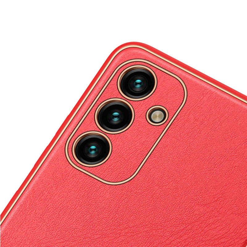 Dux Ducis Yolo elegantiškas dėklo dangtelis pagamintas iš ekologiškos odos, skirtas Samsung Galaxy A13 5G raudonai