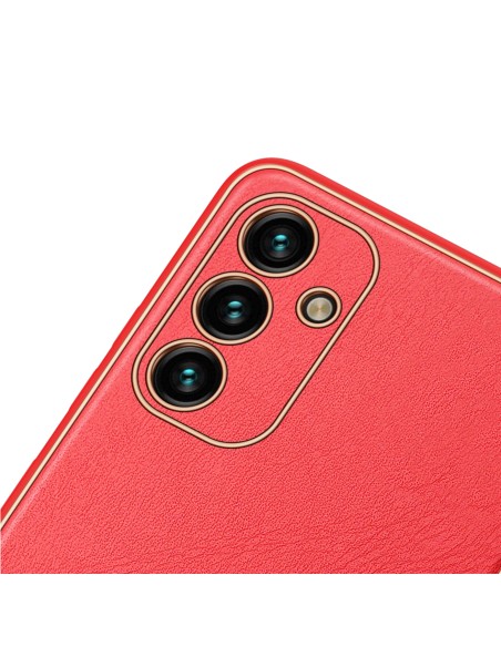Dux Ducis Yolo elegantiškas dėklo dangtelis pagamintas iš ekologiškos odos, skirtas Samsung Galaxy A13 5G raudonai Dux Ducis Yolo elegantiškas dėklo dangtelis pagamintas iš ekologiškos odos, skirtas Samsung Galaxy A13 5G raudonai