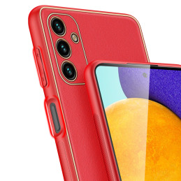 Dux Ducis Yolo elegantiškas dėklo dangtelis pagamintas iš ekologiškos odos, skirtas Samsung Galaxy A13 5G raudonai