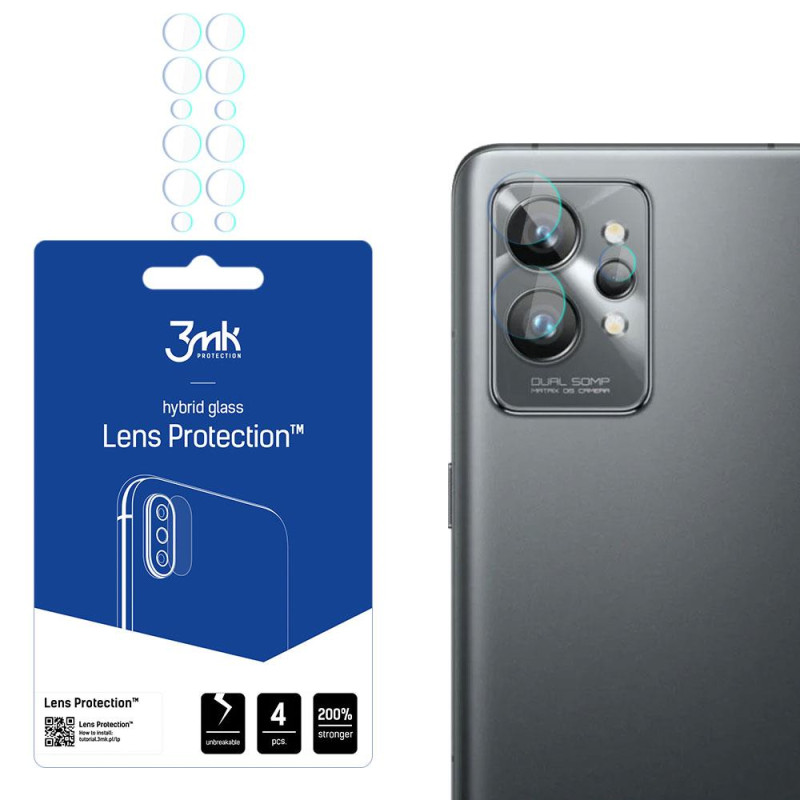 3mk Lens Protection™ hibridinis fotoaparato stiklas, skirtas Realme GT 2 Pro
