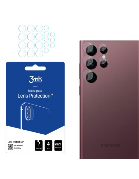 3mk Lens Protection™ hibridinis fotoaparato stiklas, skirtas Samsung Galaxy S22 Ultra 5G 3mk Lens Protection™ hibridinis fotoaparato stiklas, skirtas Samsung Galaxy S22 Ultra 5G