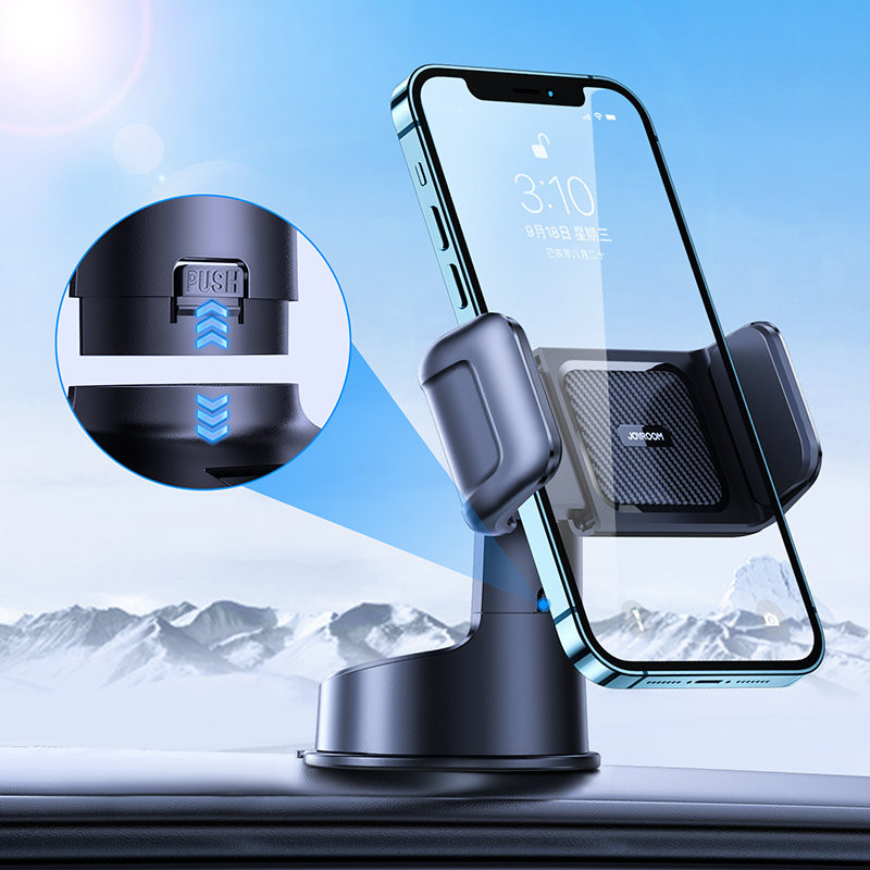 Automobilio telefono laikiklis išmaniojo telefono kabinos prietaisų skydelis juodas