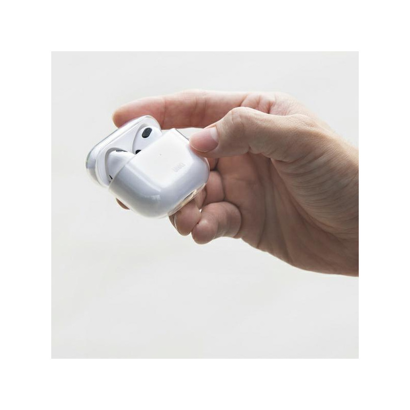 Uniq Glase dėklas, skirtas AirPods 3 - skaidrus