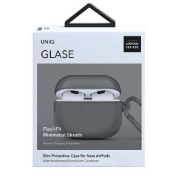 Uniq Glase dėklas, skirtas AirPods 3 – pilkas