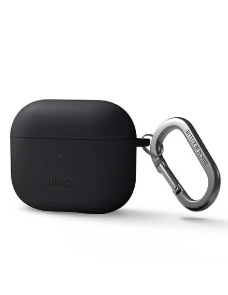 Uniq Nexo dėklas, skirtas AirPods 3 + Ear Hooks Silikoninis - pilkas Uniq Nexo dėklas, skirtas AirPods 3 + Ear Hooks Silikoninis - pilkas