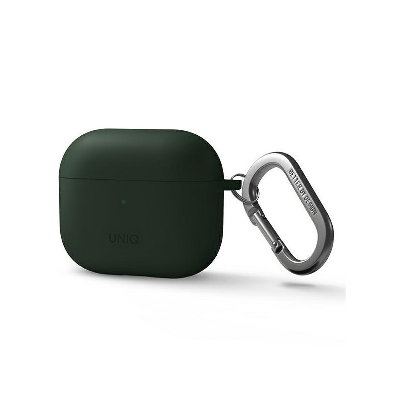 Uniq Nexo dėklas, skirtas AirPods 3 + Ear Hooks Silikoninis - žalias