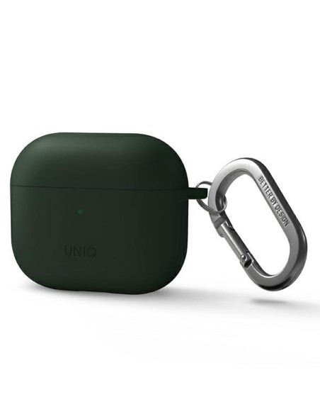 Uniq Nexo dėklas, skirtas AirPods 3 + Ear Hooks Silikoninis - žalias Uniq Nexo dėklas, skirtas AirPods 3 + Ear Hooks Silikoninis - žalias