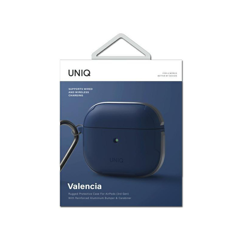 UNIQ Valencia dėklas, skirtas AirPods 3 - mėlynas