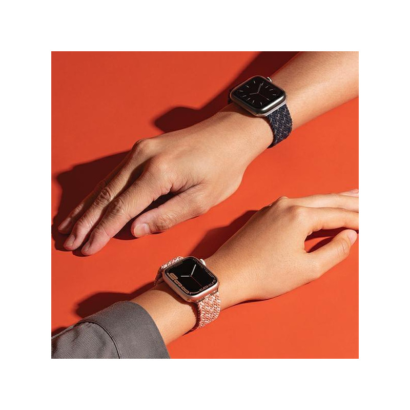 UNIQ Aspen pintas dirželis, skirtas Apple Watch 1/ 2/ 3/ 4/ 5/ 6/ 7/ 8/ SE/ SE2 40/ 38/ 41mm – rožinė