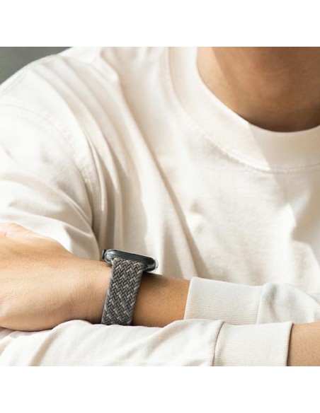 UNIQ Aspen pintas dirželis, skirtas Apple Watch 1/ 2/ 3/ 4/ 5/ 6/ 7/ 8/ SE/ SE2 44/ 42/ 45mm – pilkas UNIQ Aspen pintas dirželis, skirtas Apple Watch 1/ 2/ 3/ 4/ 5/ 6/ 7/ 8/ SE/ SE2 44/ 42/ 45mm – pilkas