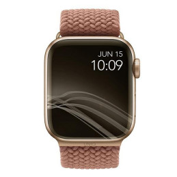 UNIQ Aspen pintas dirželis, skirtas Apple Watch 1/ 2/ 3/ 4/ 5/ 6/ 7/ 8/ SE/ SE2 44/ 42/ 45mm – rožinė
